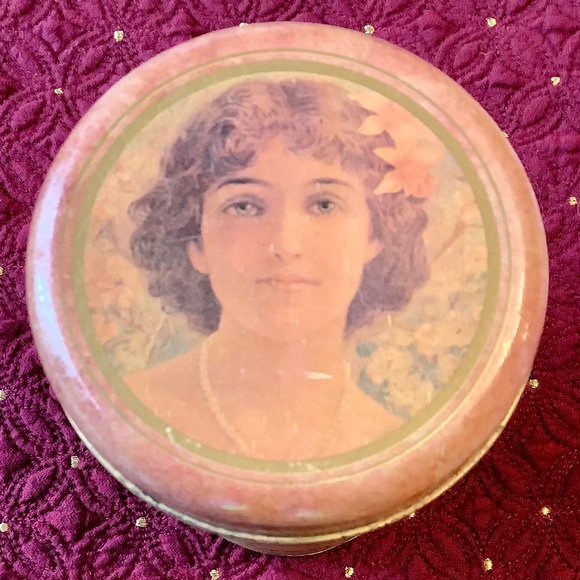 Art Nouveau tin, and Dragon Fly coaster, beautiful tan, copper, gold colors - Picture 3 of 10